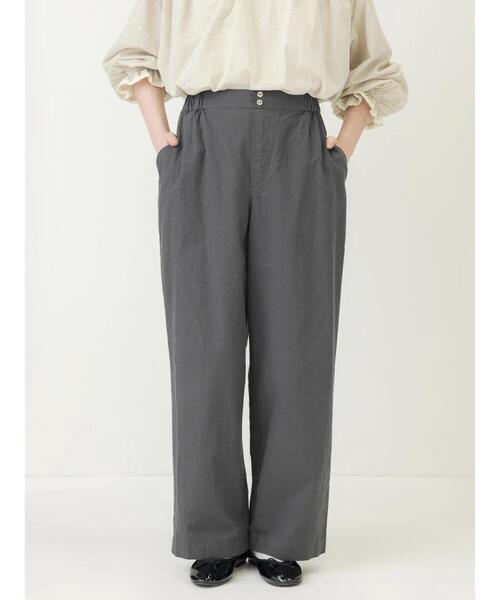Samansa Mos2(サマンサ モスモス)の「【ゆべし×Samansa Mos2】ダブル釦ストレートパンツ(その他パンツ・レディース・チャコールグレー/オフホワイト/ブルー/ピンク・F)」の3枚目の写真