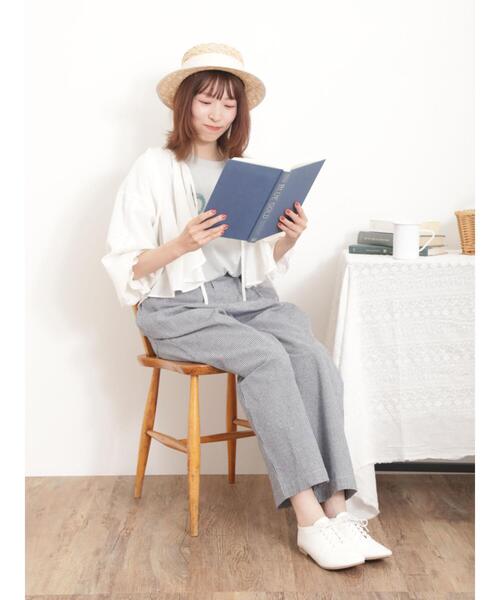 Samansa Mos2(サマンサ モスモス)の「【ゆべし×Samansa Mos2】ダブル釦ストレートパンツ(その他パンツ・レディース・チャコールグレー/オフホワイト/ブルー/ピンク・F)」の22枚目の写真