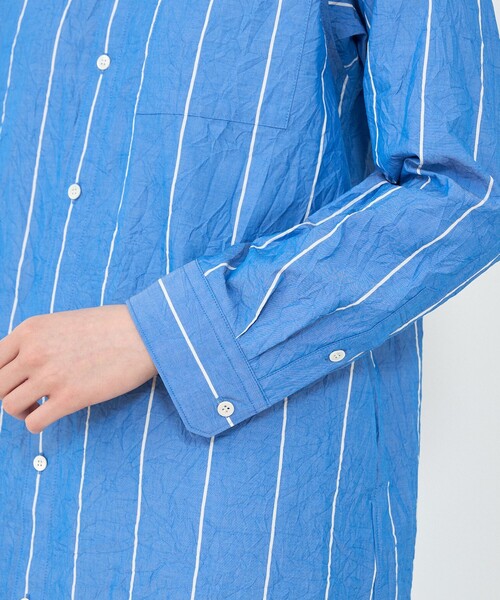 GALERIE VIE(ギャルリー ヴィー)の「ワッシャーブロード シャツワンピース(シャツワンピース・レディース・ブルー系その他・FREE)」の5枚目の写真