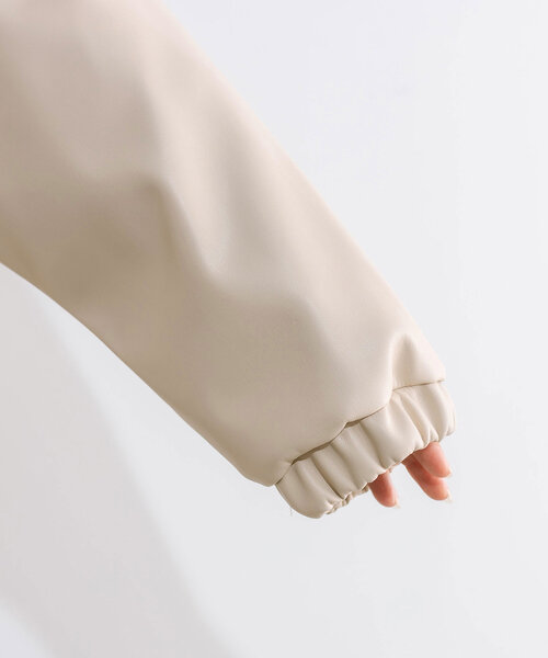 OLIVE des OLIVE（オリーブデオリーブ）の「【ご好評につき限定販売】BIGポケットエコレザーブルゾン（ブルゾン・レディース・ブラック/アイボリー・FREE）」の9枚目の写真