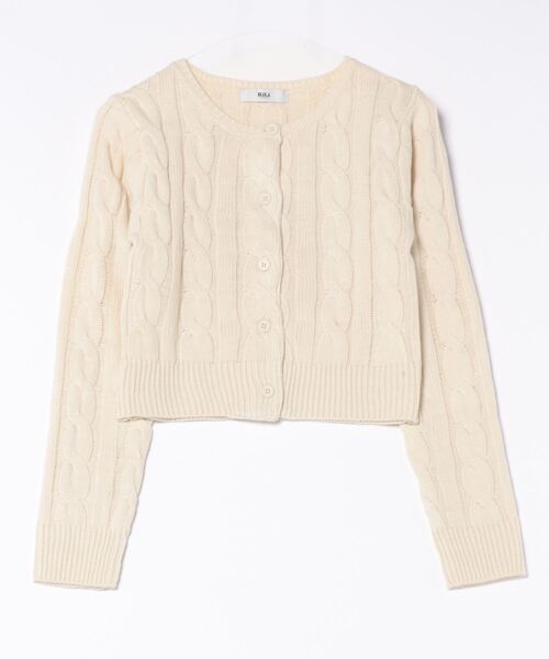 ショート丈ケーブルニットカーディガン【RL】（カーディガン/ボレロ）｜RiLi（リリ）
