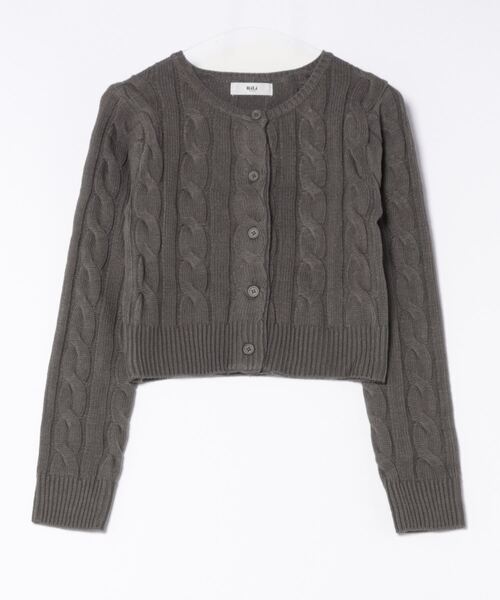 ショート丈ケーブルニットカーディガン【RL】（カーディガン/ボレロ）｜RiLi（リリ）