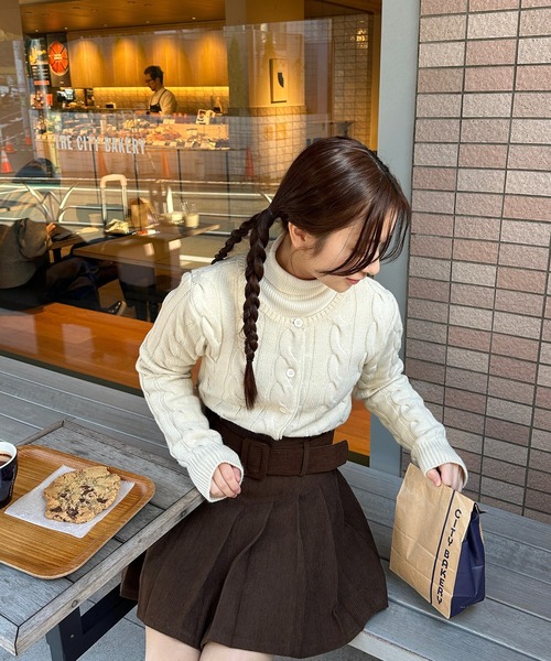 ショート丈ケーブルニットカーディガン【RL】（カーディガン/ボレロ）｜RiLi（リリ）