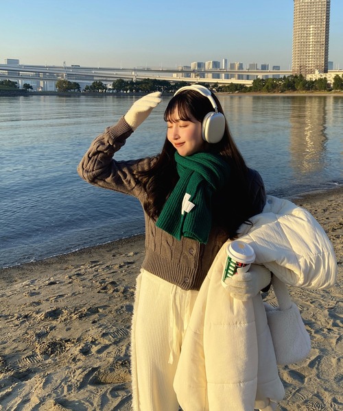 ショート丈ケーブルニットカーディガン【RL】（カーディガン/ボレロ）｜RiLi（リリ）