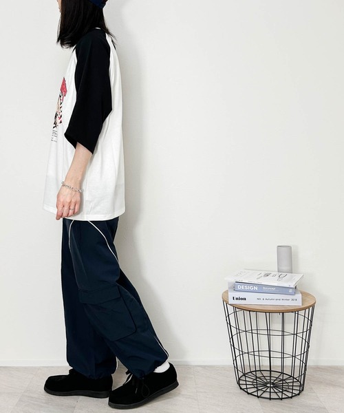 Ritzy（リッツィー）の「16/TC天竺 ラグランTシャツ(イーグル、モーターサイクル) レディース メンズ（Tシャツ/カットソー・メンズ・ホワイト系その他2/ブラック系その他/ホワイト×ブラック/ホワイト×グリーン/ホワイト×レッド/ホワイト系その他/ホワイト系その他3/ブラック×ホワイト・MEDIUM/LARGE/X-LARGE/SMALL）」の10枚目の写真