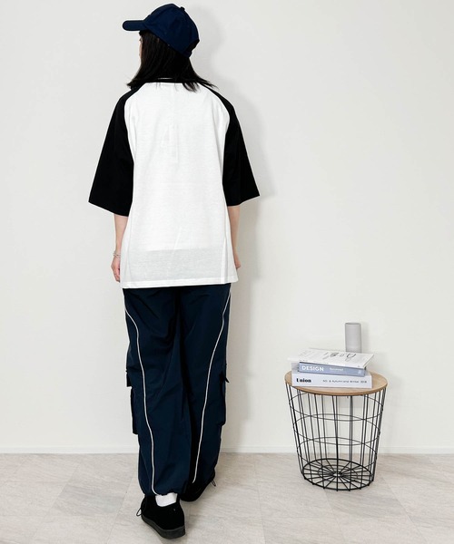 Ritzy（リッツィー）の「16/TC天竺 ラグランTシャツ(イーグル、モーターサイクル) レディース メンズ（Tシャツ/カットソー・メンズ・ホワイト系その他2/ブラック系その他/ホワイト×ブラック/ホワイト×グリーン/ホワイト×レッド/ホワイト系その他/ホワイト系その他3/ブラック×ホワイト・MEDIUM/LARGE/X-LARGE/SMALL）」の11枚目の写真