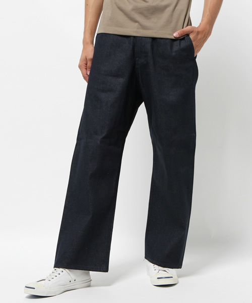WEGO（ウィゴー）の「WEGO/ワイドデニムパンツ（デニムパンツ・メンズ・インディゴブルー/ダークインディゴブルー・MEDIUM/LARGE）」の2枚目の写真