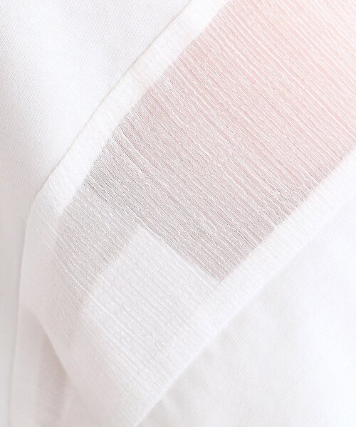 grove（グローブ）の「◆【嬉しい多機能】COTTON USA 袖シアーTシャツ（Tシャツ/カットソー・レディース・サンドベージュ/ブラック/ブルー/オフホワイト/ライトイエロー系・03/02/01/04/05）」の22枚目の写真