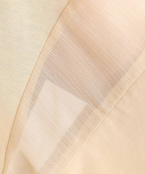 grove（グローブ）の「◆【嬉しい多機能】COTTON USA 袖シアーTシャツ（Tシャツ/カットソー・レディース・サンドベージュ/ブラック/ブルー/オフホワイト/ライトイエロー系・03/02/01/04/05）」の6枚目の写真