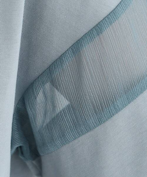 grove（グローブ）の「◆【嬉しい多機能】COTTON USA 袖シアーTシャツ（Tシャツ/カットソー・レディース・サンドベージュ/ブラック/ブルー/オフホワイト/ライトイエロー系・03/02/01/04/05）」の13枚目の写真