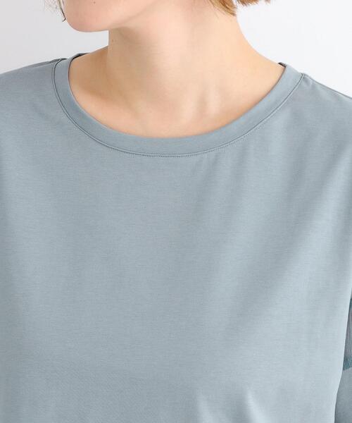 grove（グローブ）の「◆【嬉しい多機能】COTTON USA 袖シアーTシャツ（Tシャツ/カットソー・レディース・サンドベージュ/ブラック/ブルー/オフホワイト/ライトイエロー系・03/02/01/04/05）」の15枚目の写真