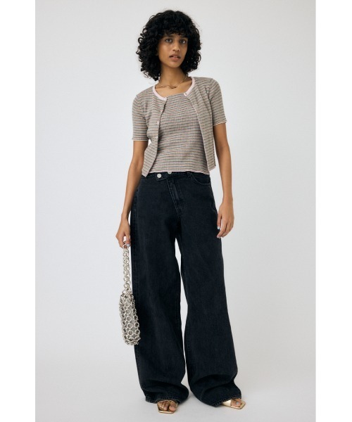 MOUSSY（マウジー）の「THIN BORDER カーディガン（カーディガン/ボレロ・レディース・ピンク/ブラウン・FREE）」の17枚目の写真