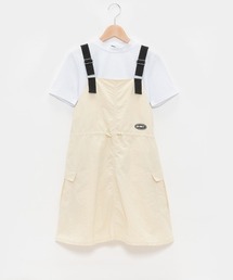by LOVEiT | ウエストドロストジャンパースカートセット(ジャンパースカート)