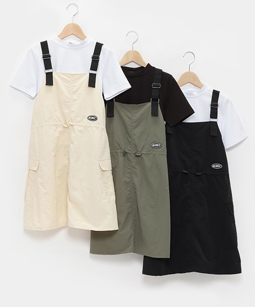 by LOVEiT(バイラビット)の「ウエストドロストジャンパースカートセット(ジャンパースカート・キッズ・ベージュ/カーキ/ブラック・120cm/130cm/140cm/150cm/160cm)」の5枚目の写真