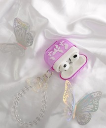 Mayree(メイリー)の【float】バタフライ エアポッズ/エアポッズプロ ケース カバー AirPods 第1世代/第2世代/第3世代/pro/pro2(ヘッドフォン/イヤホン)