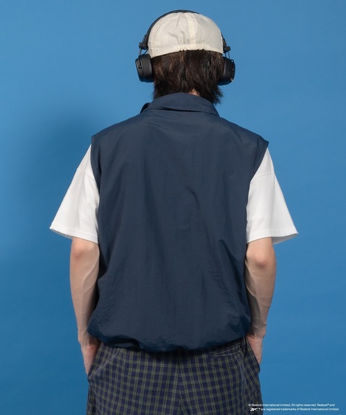 Reebok perushu ナイロンベスト Perushu 「Reebok」ナイロンベスト LARGE ブラック メンズ : ZOZOTOWN