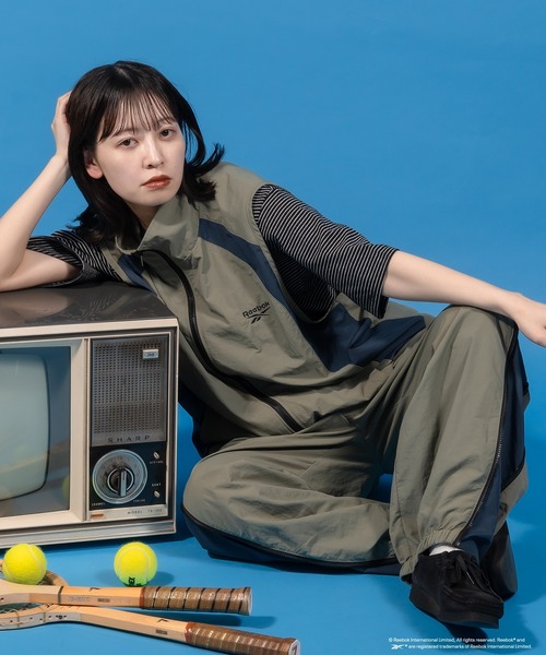 セール】Reebok／Perushu別注 スタンドネック配色切り替え