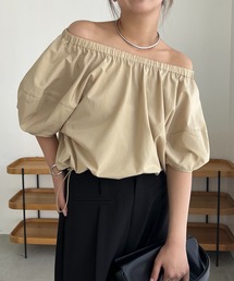 CAPRICIEUX LE'MAGE | ギャザーネックパフブラウス(シャツ/ブラウス)