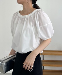 CAPRICIEUX LE'MAGE | ギャザーネックパフブラウス(シャツ/ブラウス)