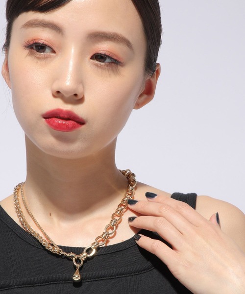 HARE（ハレ）の「モチーフツキチェーンネックレス(HARE)（ネックレス・レディース・シルバー/ゴールド/シルバー系その他/シルバー×ゴールド・FREE）」の7枚目の写真