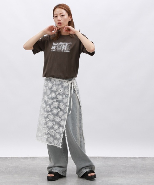 LAKOLE（ラコレ）の「スパンコールラップスカート / 129023（スカート・レディース・オフホワイト/ブラック・FREE）」の3枚目の写真