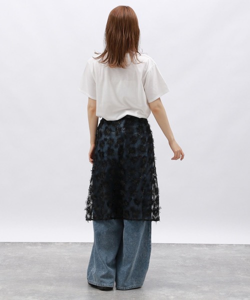 LAKOLE（ラコレ）の「スパンコールラップスカート / 129023（スカート・レディース・オフホワイト/ブラック・FREE）」の11枚目の写真