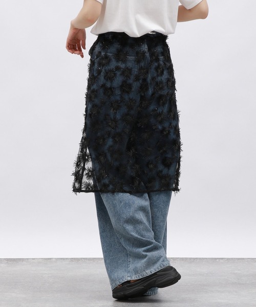 LAKOLE（ラコレ）の「スパンコールラップスカート / 129023（スカート・レディース・オフホワイト/ブラック・FREE）」の12枚目の写真