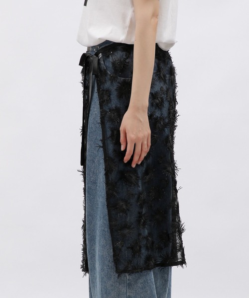 LAKOLE（ラコレ）の「スパンコールラップスカート / 129023（スカート・レディース・オフホワイト/ブラック・FREE）」の15枚目の写真