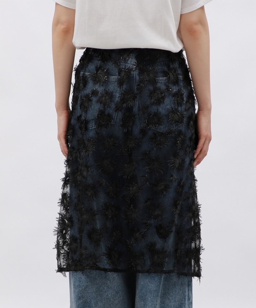 LAKOLE（ラコレ）の「スパンコールラップスカート / 129023（スカート・レディース・オフホワイト/ブラック・FREE）」の16枚目の写真