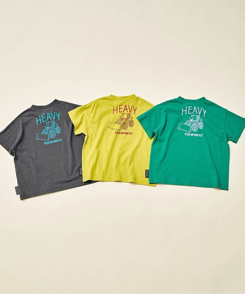 BREEZE(ブリーズ)の「【WEB限定】ブルドーザーTシャツ(Tシャツ/カットソー・キッズ・チャコール/イエロー/グリーン・80/90/100/110/120/130/140)」の5枚目の写真