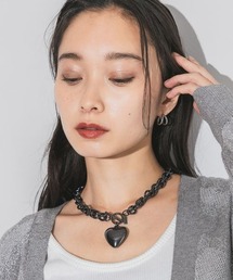 JEANASIS | ボリュームハートチェーンネックレス/116551(ネックレス)