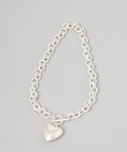 JEANASIS(ジーナシス)の「ボリュームハートチェーンネックレス/116551(ネックレス・レディース・シルバー/シルバー系その他/ブラック・FREE)」の21枚目の写真
