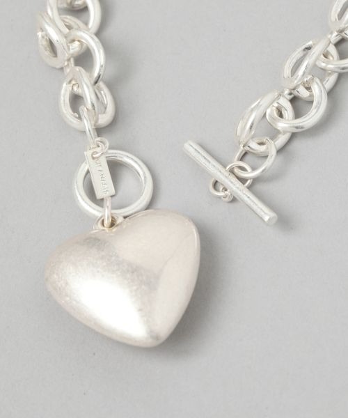 JEANASIS(ジーナシス)の「ボリュームハートチェーンネックレス/116551(ネックレス・レディース・シルバー/シルバー系その他/ブラック・FREE)」の22枚目の写真