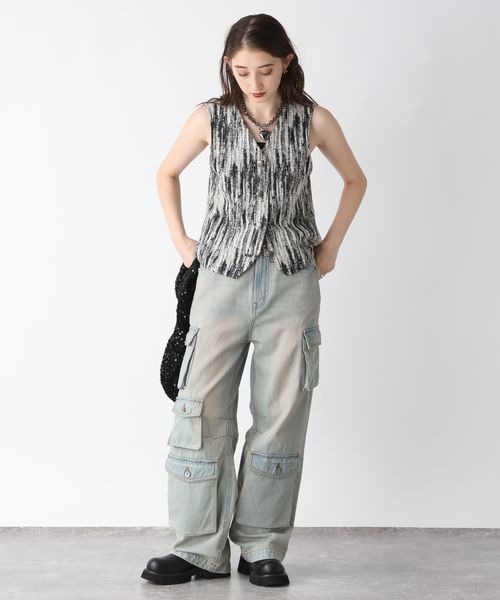 JEANASIS(ジーナシス)の「ボリュームハートチェーンネックレス/116551(ネックレス・レディース・シルバー/シルバー系その他/ブラック・FREE)」の9枚目の写真