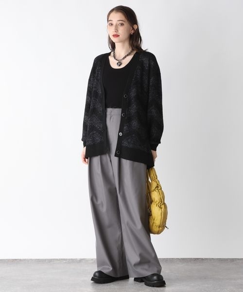 JEANASIS(ジーナシス)の「ボリュームハートチェーンネックレス/116551(ネックレス・レディース・シルバー/シルバー系その他/ブラック・FREE)」の8枚目の写真