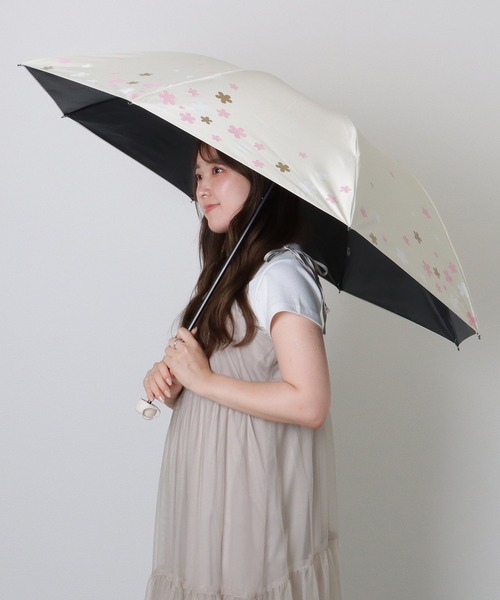 セール】フラワー プリント 晴雨兼用 コンパクト 折りたたみ傘