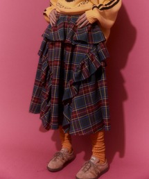 Candy Stripper | CHECK FRILL MIDI スカート(スカート)