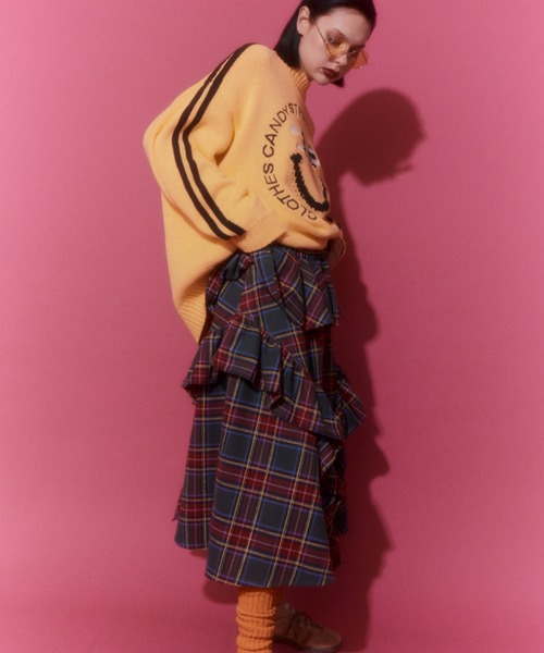 Candy Stripper（キャンディストリッパー）の「CHECK FRILL MIDI スカート（スカート・レディース・グリーン/レッド/イエロー・2）」の9枚目の写真