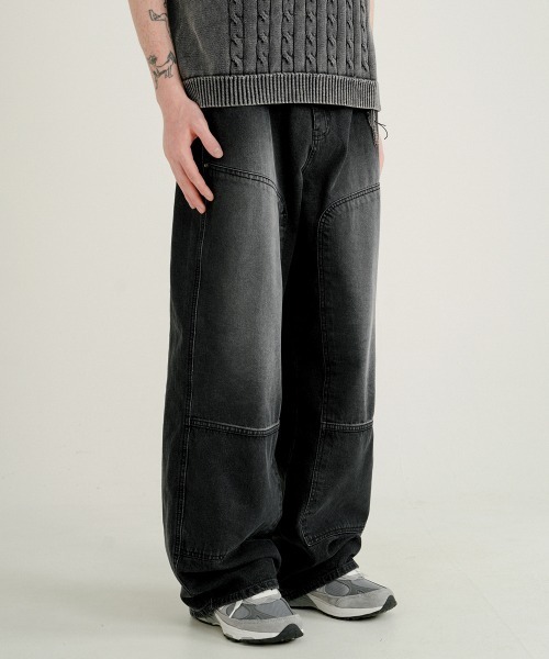 セール】【WV PROJECT】Double block denim pants JNLP7705