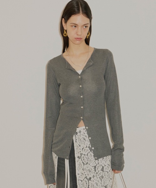 yea エブリデイスリムフィットフリルカーディガン A97936639