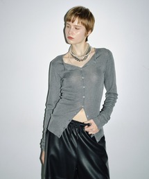 新品未使用　タグ付き　yae ヤエ　ニット　フリル　everyday yae（ヤエ）の「Long sleeve shaggy knit/ロングスリーブシャギー