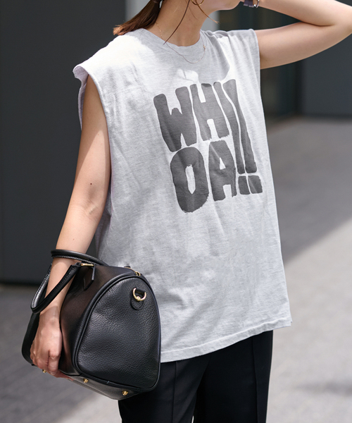U by SPICK&SPAN（ユーバイスピックアンドスパン）の「【SCREEN STARS/スクリーンスターズ】別注ロゴN/S TEE2（Tシャツ/カットソー・レディース・ライトグレー/ブラック系その他・FREE）」の13枚目の写真