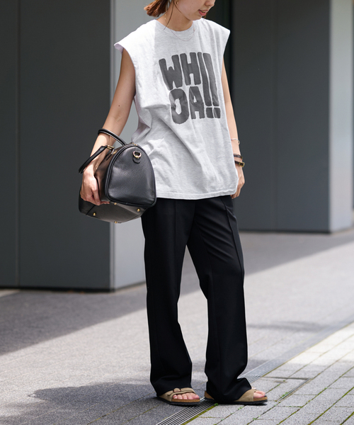 U by SPICK&SPAN（ユーバイスピックアンドスパン）の「【SCREEN STARS/スクリーンスターズ】別注ロゴN/S TEE2（Tシャツ/カットソー・レディース・ライトグレー/ブラック系その他・FREE）」の11枚目の写真