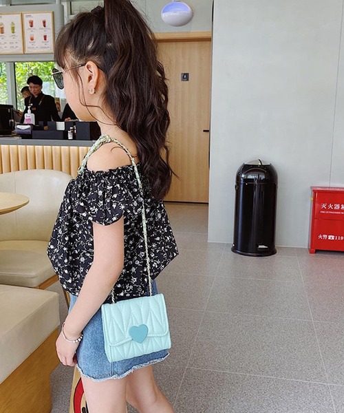 CERCA（チェルカ）の「lulunoix/ハートキルティングショルダーバッグ N15287（ショルダーバッグ・キッズ・ブラック/ピンク/グリーン/ホワイト/パープル・FREE）」の4枚目の写真