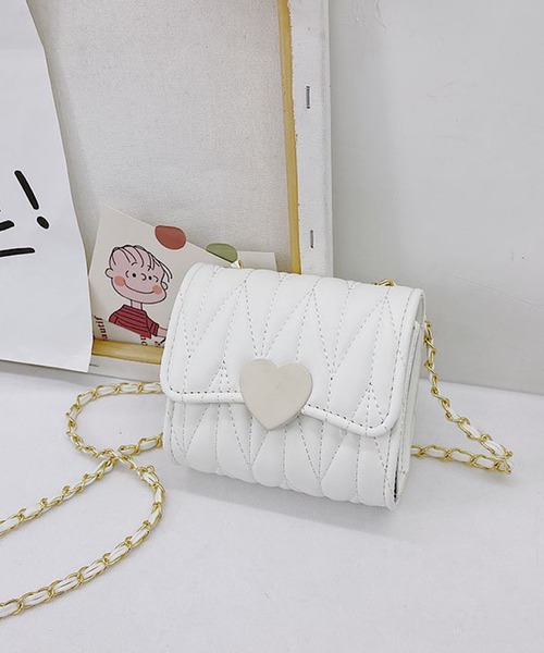 CERCA（チェルカ）の「lulunoix/ハートキルティングショルダーバッグ N15287（ショルダーバッグ・キッズ・ブラック/ピンク/グリーン/ホワイト/パープル・FREE）」の7枚目の写真