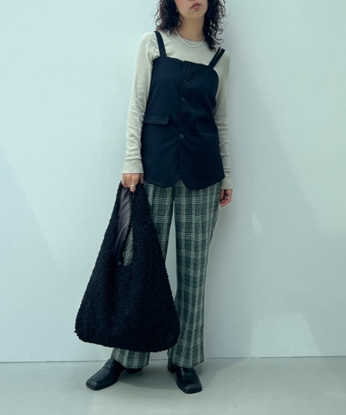 y/m（イム）の「プードルラウンドトートBAG（トートバッグ・レディース・ブラウン/ブラック・FREE）」の7枚目の写真