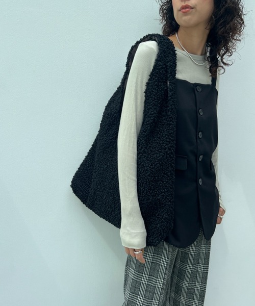 y/m（イム）の「プードルラウンドトートBAG（トートバッグ・レディース・ブラウン/ブラック・FREE）」の19枚目の写真