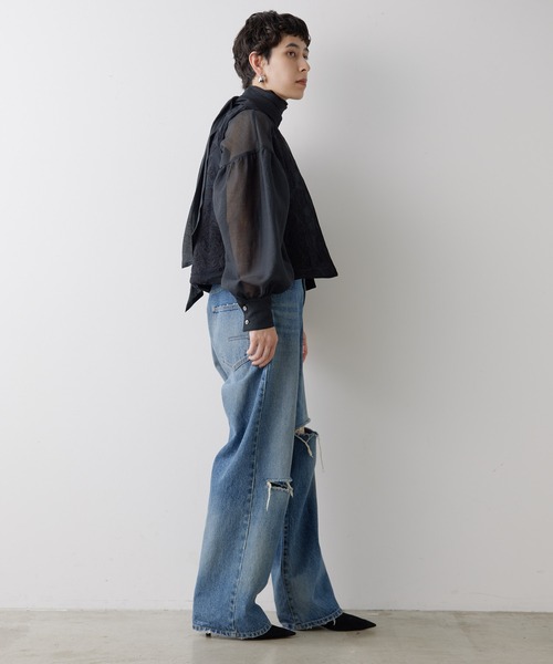 Whim Gazette（ウィムガゼット）の「エンブロイダリージレ（ベスト・レディース・オフホワイト/ブラック・FREE）」の10枚目の写真