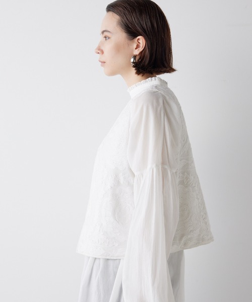 Whim Gazette（ウィムガゼット）の「エンブロイダリージレ（ベスト・レディース・オフホワイト/ブラック・FREE）」の15枚目の写真