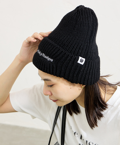 JOURNAL STANDARD（ジャーナルスタンダード）の「【NEWYORK OR NOWHERE/ニューヨークオアノーウェア 】  Beanie（ニットキャップ/ビーニー・レディース・グリーン/ネイビー/ブラック・FREE）」の6枚目の写真